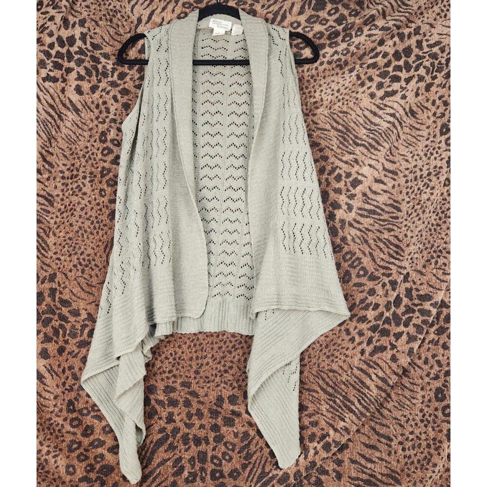 Allison Brittney Women's Sage Sweater Vest Size L Boho Hippie Colquette Cottage